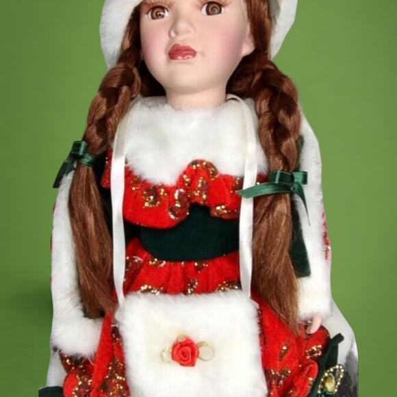 Cathay Collection Winter Porcelain Doll Name "Eia" Vintage #494/5000 COA Paper - Picture 2 of 8